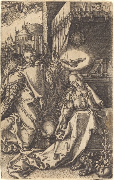 Bebådelsen, 1553. av Heinrich Aldegrever