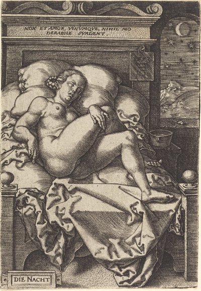 Natten, 1553. av Heinrich Aldegrever