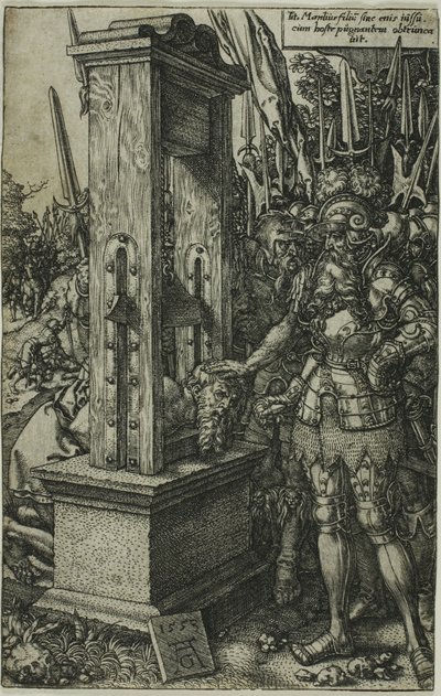 Titus Manlius halshugger sin son av Heinrich Aldegrever