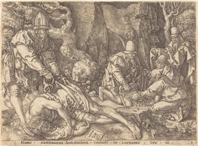 Resenär bland tjuvar, 1554. av Heinrich Aldegrever