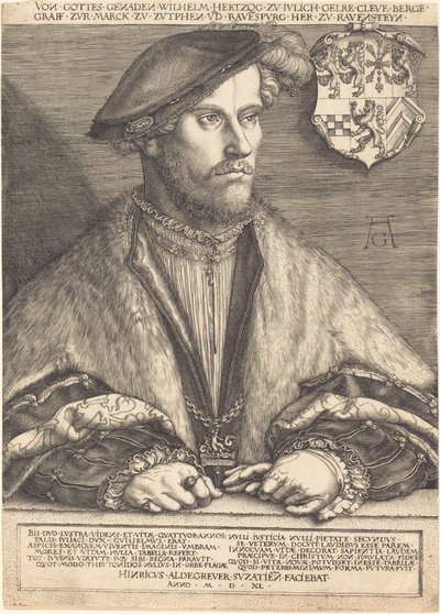 Wilhelm V, hertig av Julich, Cleve och Berg, 1540. av Heinrich Aldegrever