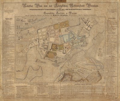 Berghaus Plan för Potsdam av Heinrich Berghaus