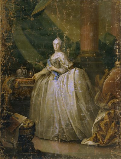 Porträtt av kejsarinnan Katarina II 1729-1796, 1765 av Heinrich Buchholz