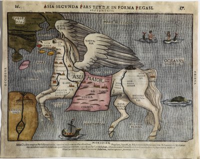 Asien i form av Pegasus av Heinrich Bünting