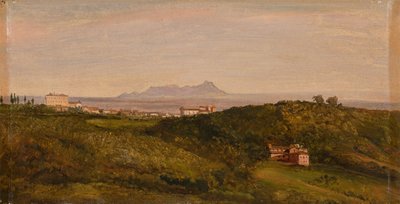 Heinrich Bürkel - Utsikt över Monte Circeo. Omkring 1853 av Heinrich Burkel