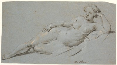 Liggande kvinnlig modell av Heinrich Dittmers