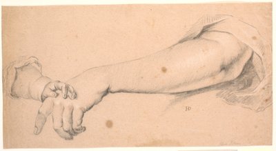 Studie: en kvinnas arm, på vilken vilar en barnhand av Heinrich Dittmers