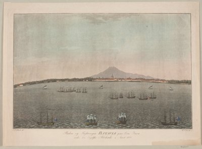 Staden och fästningen Batavia på ön Java under den engelska blockaden år 1800 av Heinrich Grosch