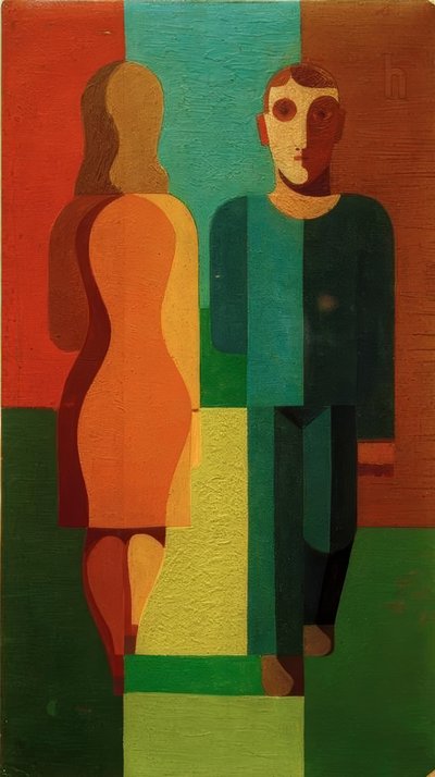 Går (par) av Heinrich Hoerle