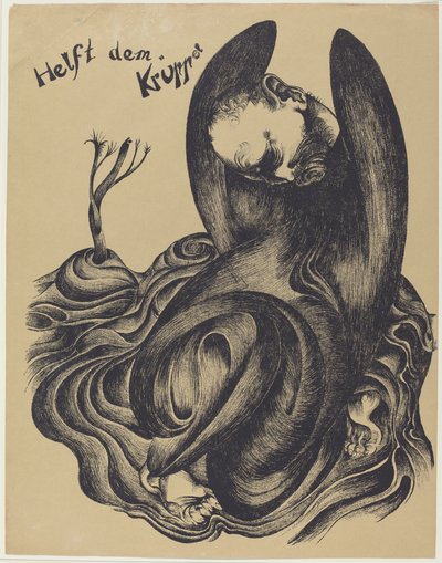 Helft dem Krüppel (Hjälp de krympande) av Heinrich Hoerle