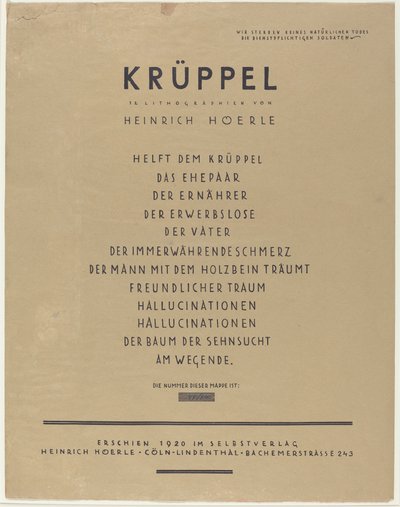 krymplingar av Heinrich Hoerle