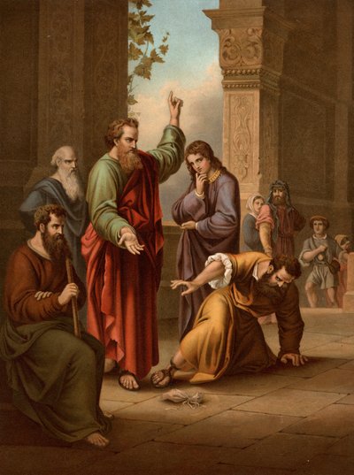 Ananias och Saffira av Heinrich Jenny