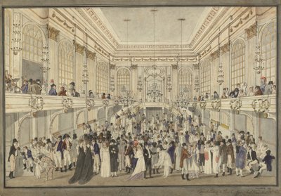 Maskerad bal i Redoutensaal i Wien Hofburg, ca. 1815. av Heinrich Joseph Schütz