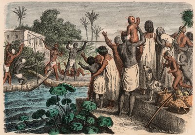 Forntida Egypten: vattenspel, 1866 av Heinrich Leutemann