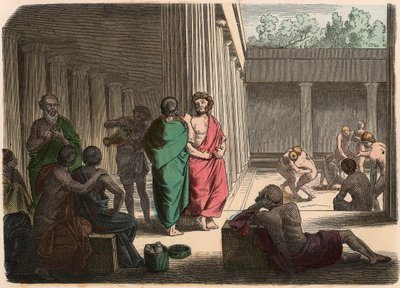 Antikens Grekland: I gymnastiksalen. Platonister, epikurianer, cyniker och brottare av Heinrich Leutemann