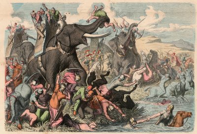 Antikens Grekland: Alexander den stores krigföringskampanj på Balkan 335 f.Kr. av Heinrich Leutemann