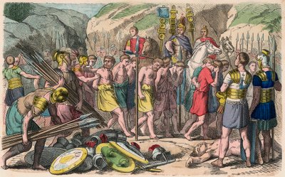 Antikens Rom: Fångade fiender utnyttjas av Heinrich Leutemann