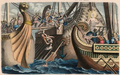 Antikens Rom: Sjöstrid med landgång av Heinrich Leutemann