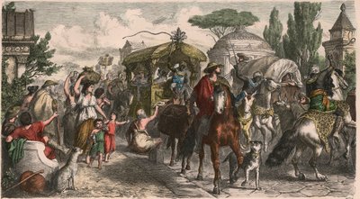Antikens Rom: Via Appia (Appian Way) vid den kejserliga eran av Heinrich Leutemann