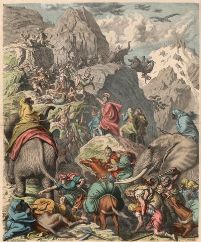 Andra puniska kriget: Hannibal korsar Alperna, 1866 av Heinrich Leutemann