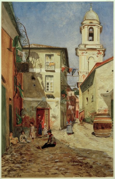H.Petersen-Flensburg, gata i Sestri Levante av Heinrich Petersen Flensburg
