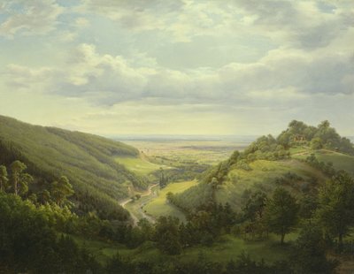 Utsikt över det heliga berget och bergspasset, 1846 av Heinrich Schilbach