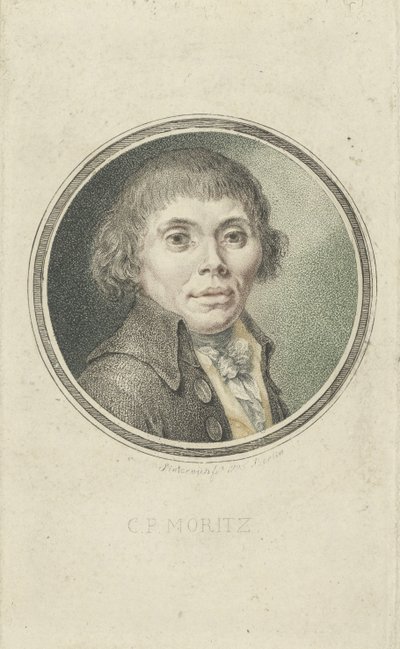 Porträtt av Karl Philipp Moritz 1756-1793, 1795. av Heinrich Sintzenich