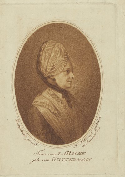 Sophie von La Roche, född Gutermann von Gutershofen 1730-1807, 1782. av Heinrich Sintzenich