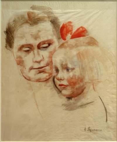 Mamma med barn (Anna och Käte Werner) av Heinrich Stegemann