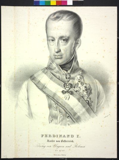 Ferdinand I kejsare av Österrike av Heinrich Wilhelm Schlesinger