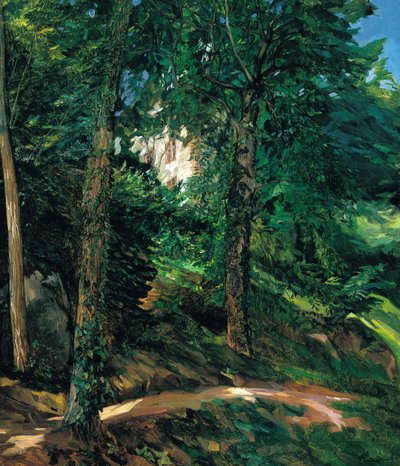 Slottsområde i Lichtenberg i Odenwald av Heinrich Wilhelm Trübner