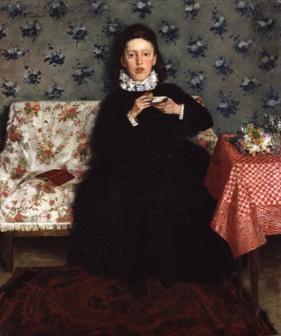 På soffan, 1872 av Heinrich Wilhelm Trübner