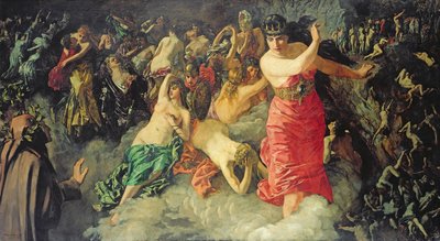 Scen från Dantes gudomliga komedi, 1880 av Heinrich Wilhelm Truebner