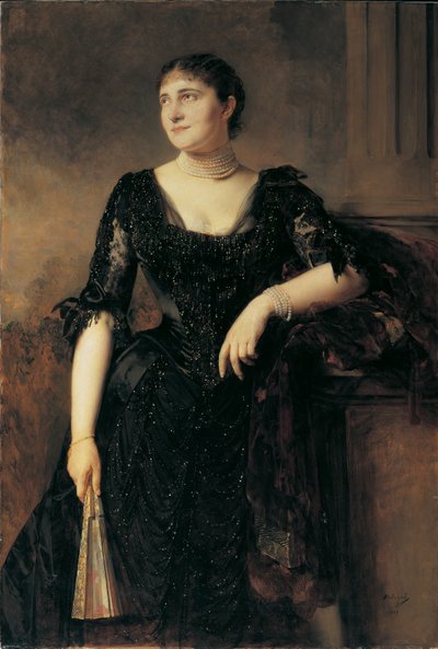 porträtt av en dam av Heinrich von Angeli