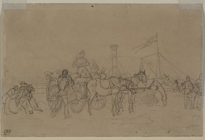 Passagerare för Rhen Steamer (verso) av Heinrich von Mayr