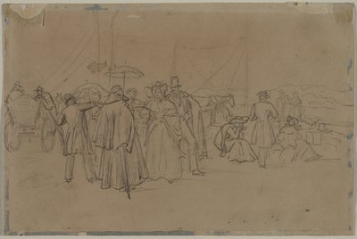 Passagerare för Rhen Steamer recto Passagerare för Rhen Steamer verso. av Heinrich von Mayr