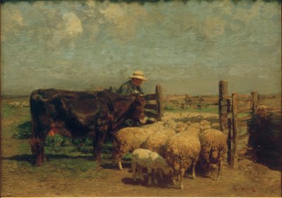 Vid fårhagen av Heinrich von Zügel