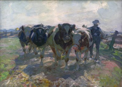 Bonde med kor av Heinrich von Zügel