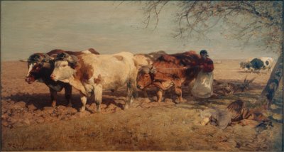 Lag om fyra oxar av Heinrich von Zügel