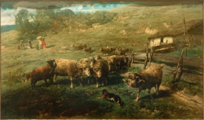 Får vid grinden av Heinrich von Zügel