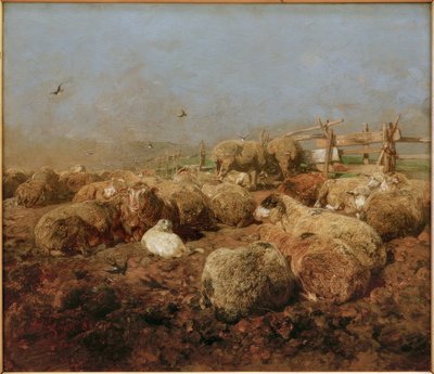 Får i fållan av Heinrich von Zügel