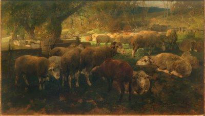 Får under träd av Heinrich von Zügel