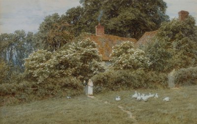 En stuga i Farringford, Isle of Wight av Helen Allingham
