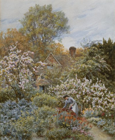 En trädgård på våren av Helen Allingham