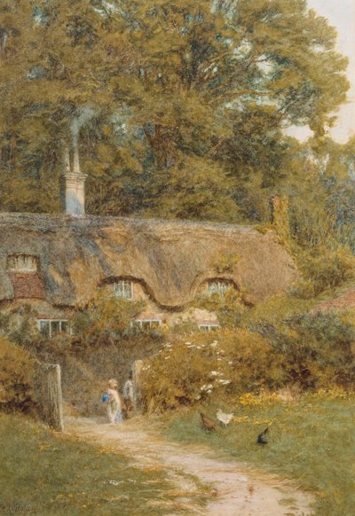 Stuga i Farringford, Isle of Wight av Helen Allingham