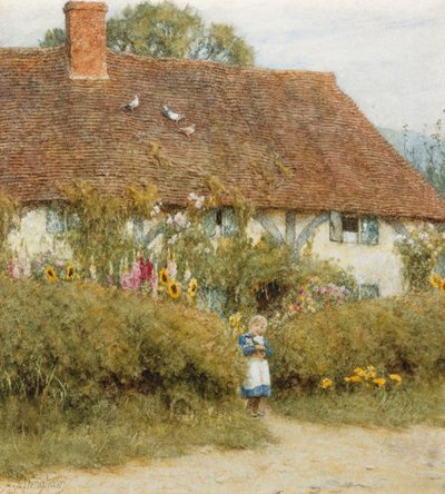 Stuga i West Horsley, Surrey av Helen Allingham