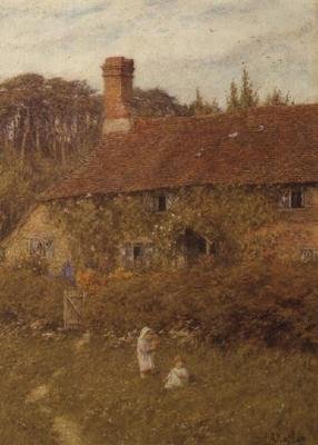Stuga vid Witley av Helen Allingham