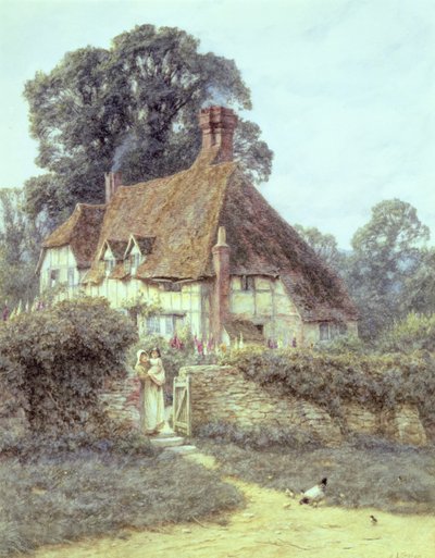 Nära Witley, Surrey (akvarell på papper) av Helen Allingham
