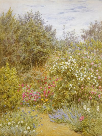 Roses in a Surrey Garden (wc på papper) av Helen Allingham