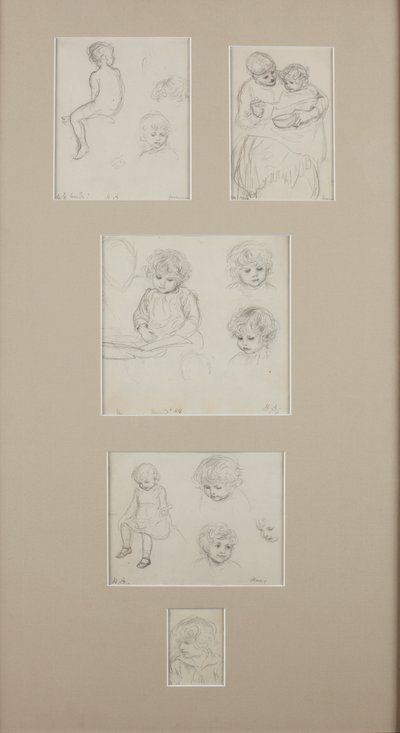 Sketches of Henry Allingham, c.1884 (penna på papper) av Helen Allingham
